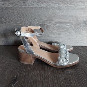 Wonder Nation Casual Braided Ankle-Strap Heeled Sandals Size 1